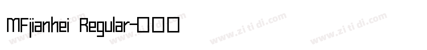 MFjianhei Regular字体转换